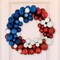 Northlight 3-Finish Patriotic Ornament Wreath - 22" - Red, White and Blue